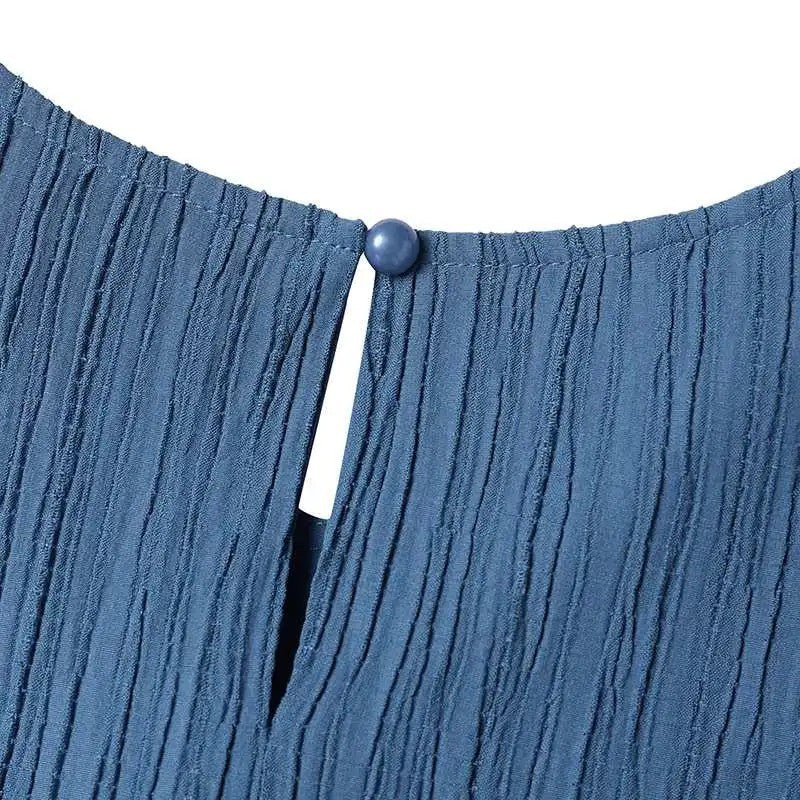 （25% Off Any Two Items）Dress Vintage Solid Ruffle Hem Sundresses