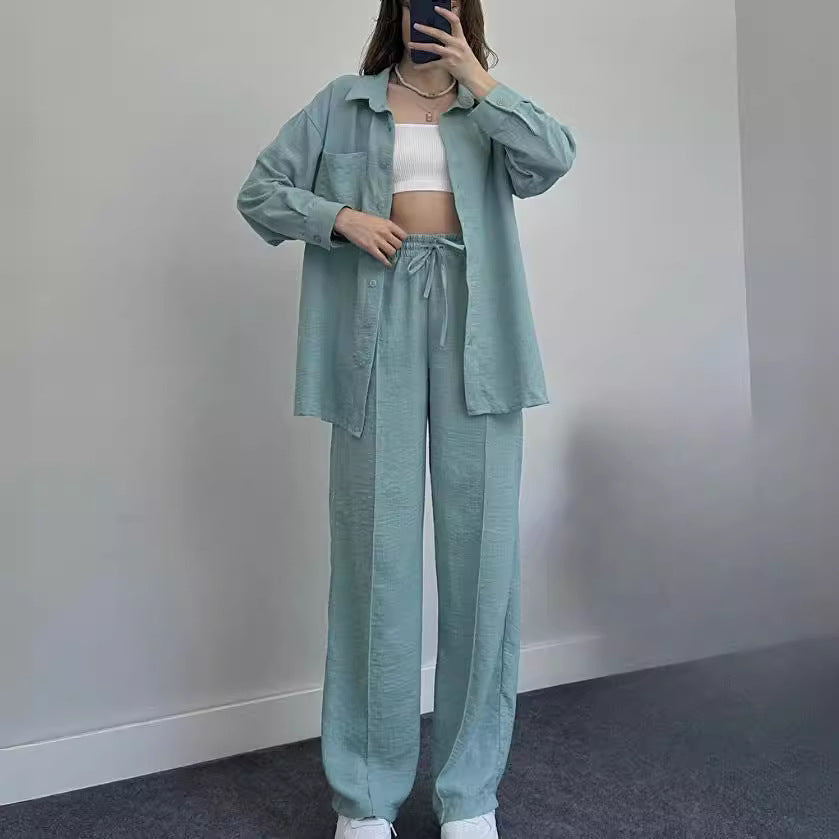 2024 Hot Casual Shirt Suit Women Spring And Autumn Amazon Women Loose Fashion Casual