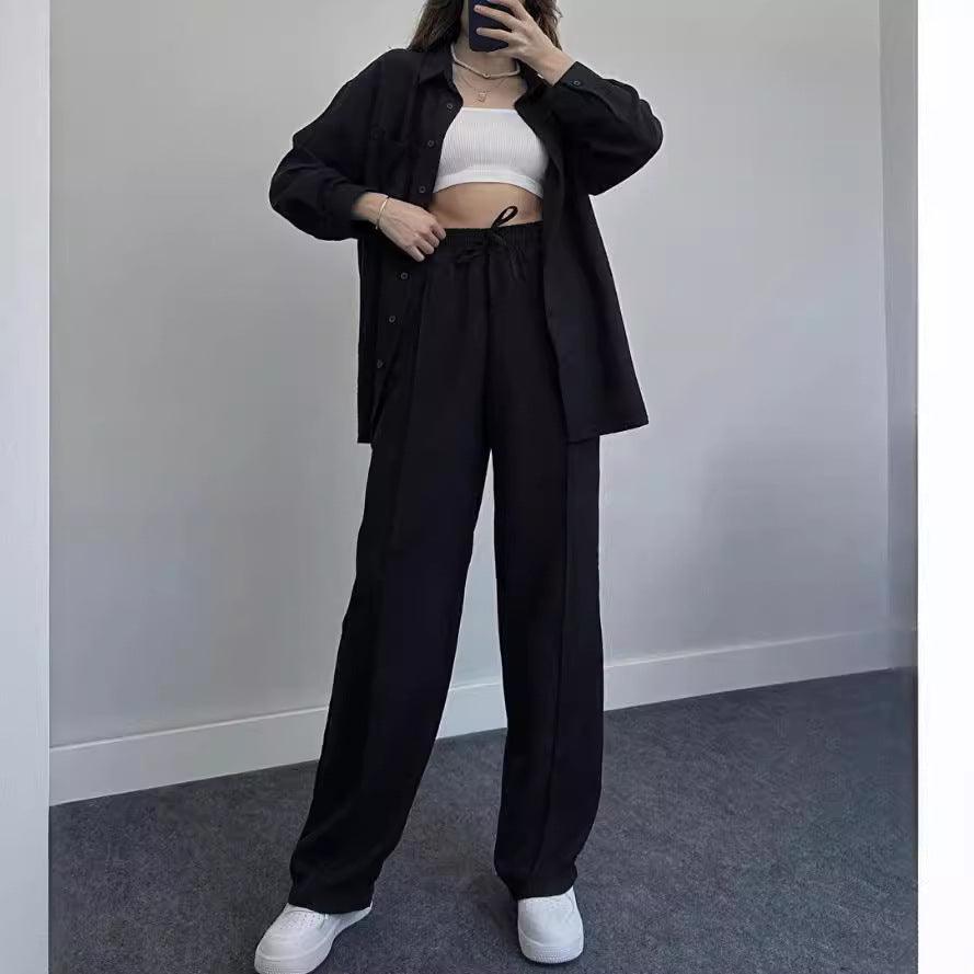 2024 Hot Casual Shirt Suit Women Spring And Autumn Amazon Women Loose Fashion Casual