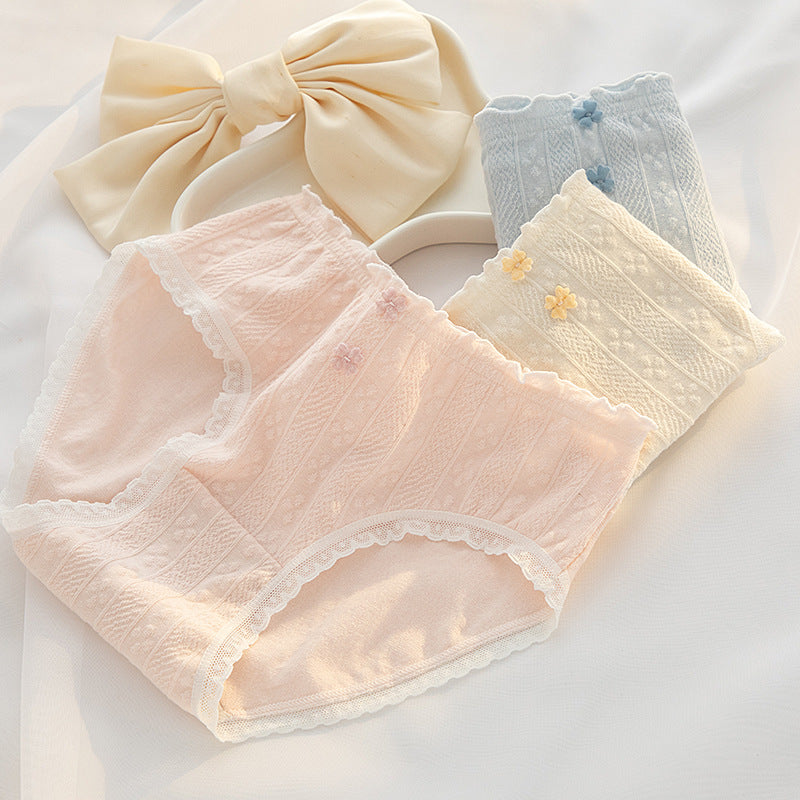 Class A Baby Cotton Jacquard Panties Women's 5A Antibacterial Inner Crotch Cotton Trousers