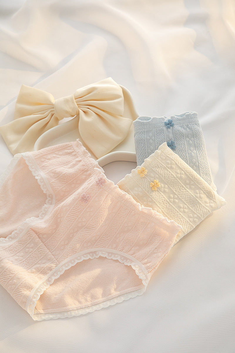 Class A Baby Cotton Jacquard Panties Women's 5A Antibacterial Inner Crotch Cotton Trousers