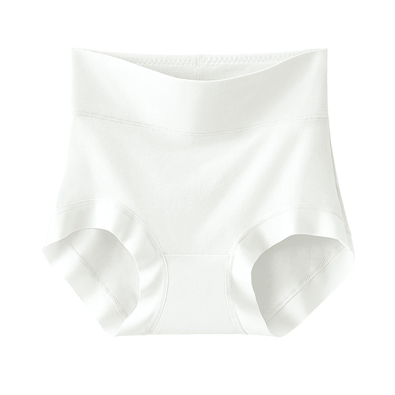 Long-staple cotton ladies panties female cotton high-waisted abdominal no trace breathable antibacterial large size