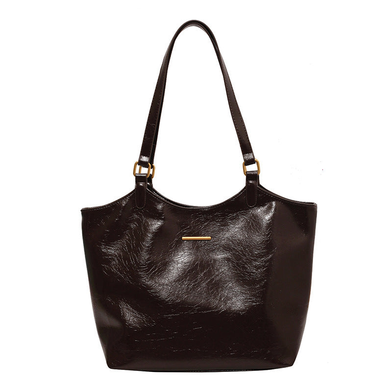 New fashion retro commuter tote bag senior sense handbag shoulder bag