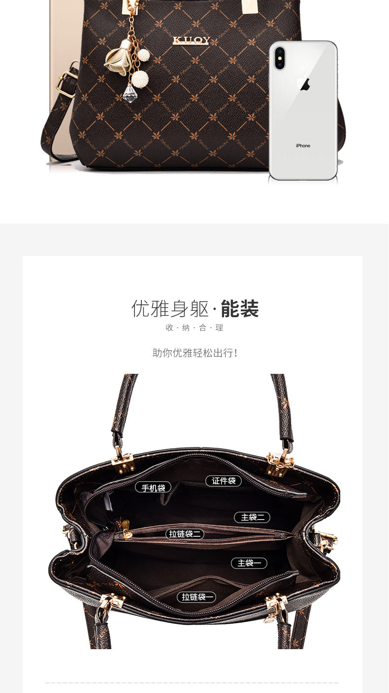 2025 new bag large capacity female handbag atmospheric single shoulder crossbody bag