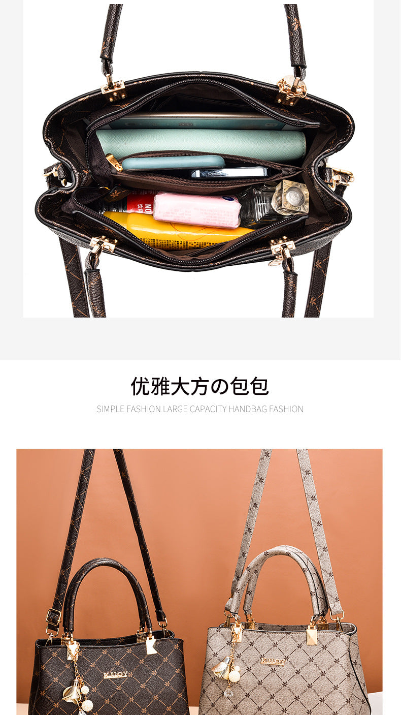 2025 new bag large capacity female handbag atmospheric single shoulder crossbody bag