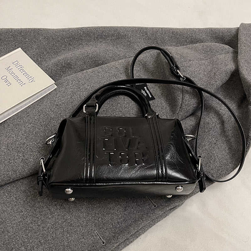 Vintage Trend Niche Tote Boston Pillow Bag Female