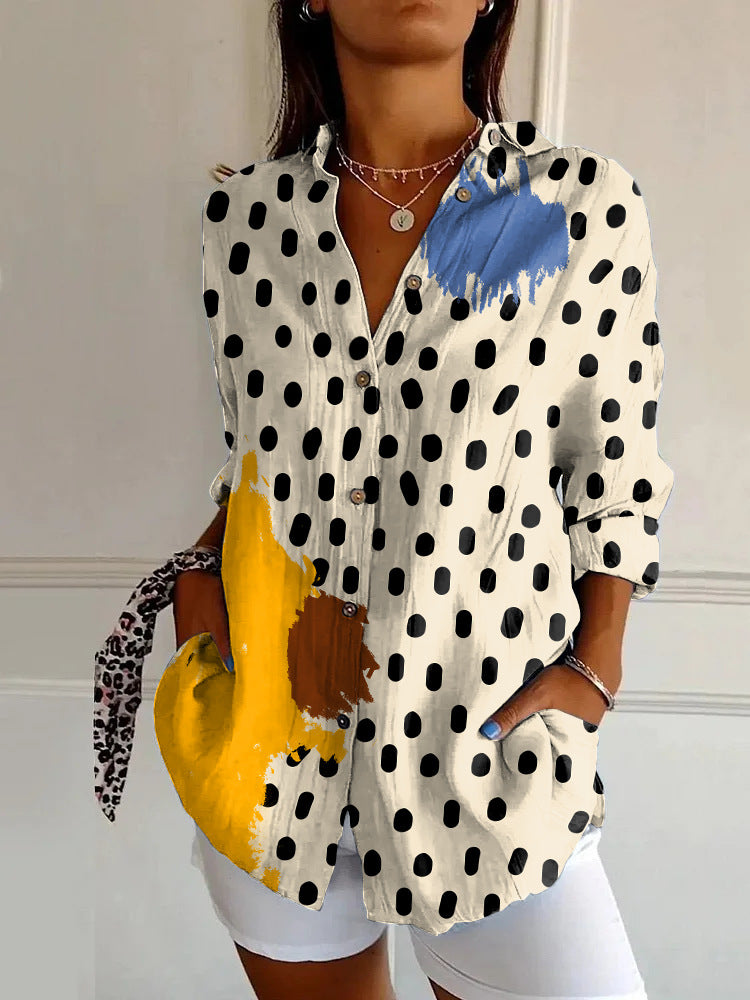 Summer Trend Long Sleeve Shirt Flower Pattern Print 3D Shirt