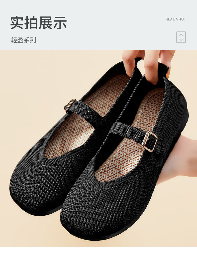 Spring shallow mouth polyurethane lightweight casual shoes soft sole not tired feet shoes