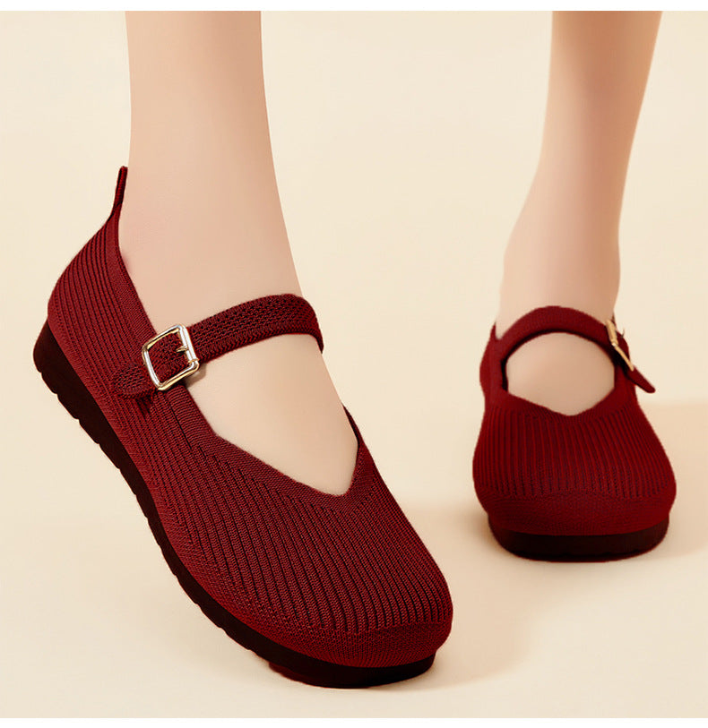 Spring shallow mouth polyurethane lightweight casual shoes soft sole not tired feet shoes