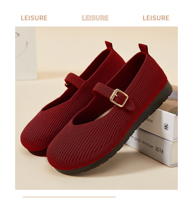 Spring shallow mouth polyurethane lightweight casual shoes soft sole not tired feet shoes