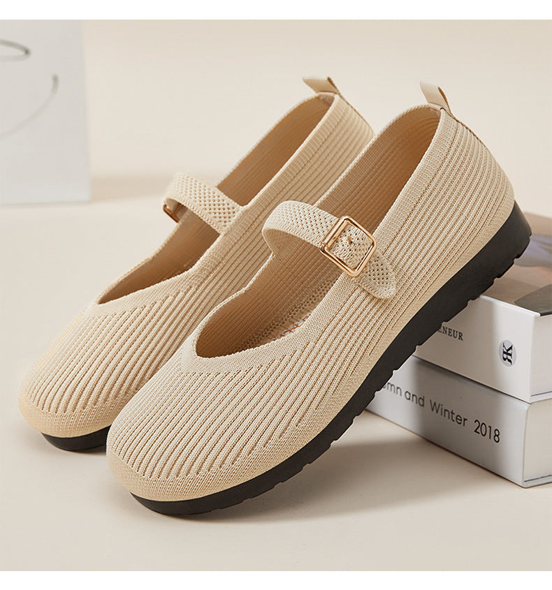 Spring shallow mouth polyurethane lightweight casual shoes soft sole not tired feet shoes