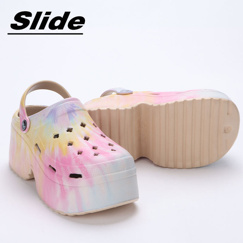 9cm Thick Bottom Cave Shoes Women's High Heeled Sandals Slippers Muffin Garden Shoes