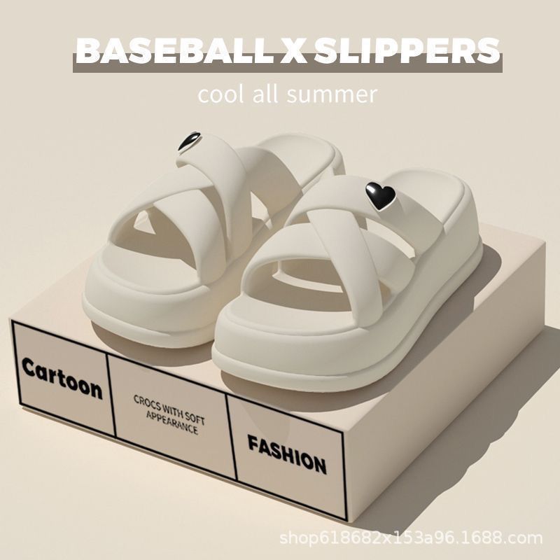 Summer thick bottom 6.0CM love slippers anti-slip and anti-odor