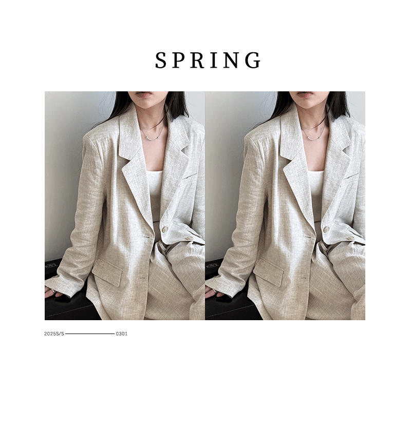 Senior sense of wear linen suit jacket women 2025 spring cotton linen small suit