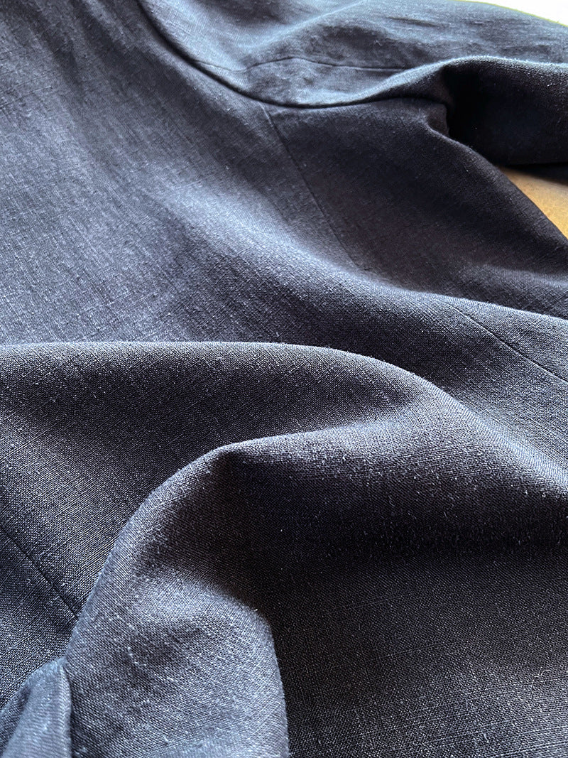 Senior sense of wear linen suit jacket women 2025 spring cotton linen small suit