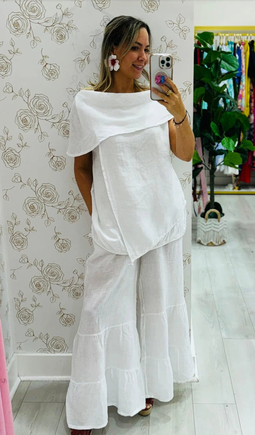 2025 Ladies Fashion Casual Loose Sleeveless Large Size Suit