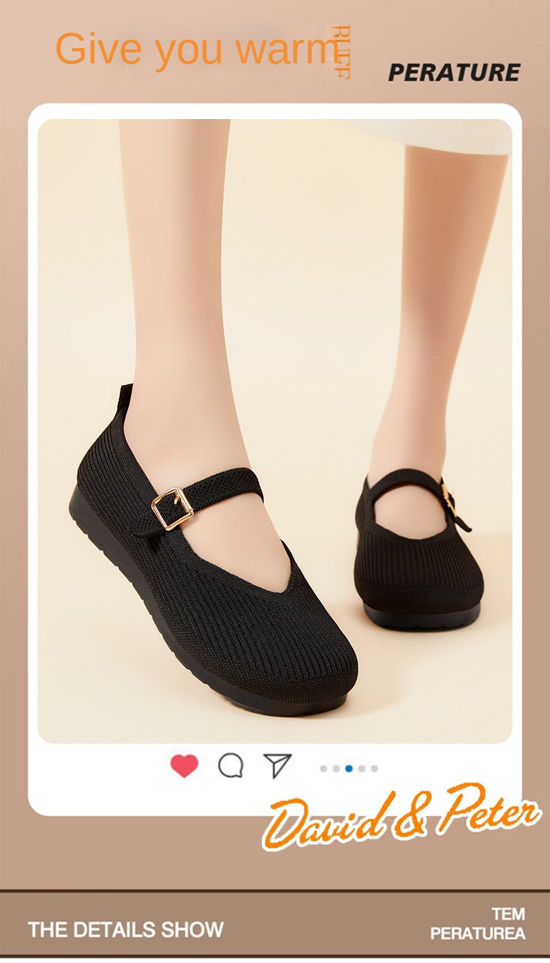 Spring shallow mouth polyurethane lightweight casual shoes soft sole not tired feet shoes