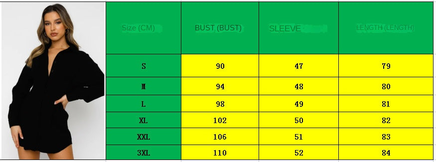 Hot Women's Solid Color Shirt Neck Waisted Sexy Dresses