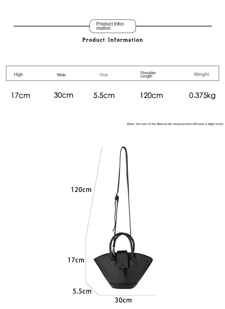 Large Capacity Hundred Korean Retro Fan Handbag Niche Design Personalised Crossbody Bag  Colour White Grey Grey